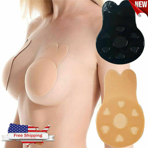 Women's Strapless Invisible Bra Silicone Self-Adhesive PushUp Rabbit Sticky Bras