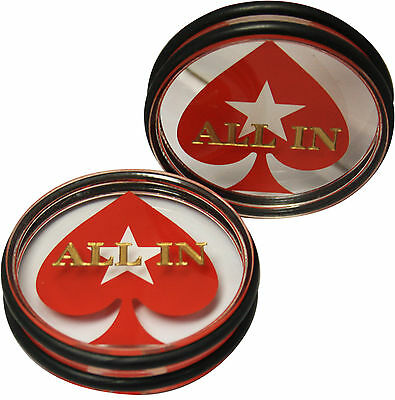 3 Inches Acrylic All In Button Casino Quality Dealer Button Large